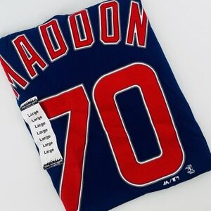 Majestic Chicago Cubs‎ Joe Maddon #70 T-Shirt MLB Blue Men's Large L Baseball
